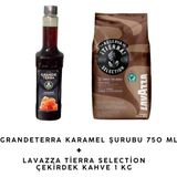 Lavazza Tierra Selection 1 kg Çekirdek Kahve ve Grande Terra Karamel Şurubu 750 ml