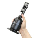 Lavderuar 360° Dönen Otomatik Yüz İzleme Telefon Tutacağı - Şarj Edilebilir Akıllı Takip Standı, Canlı Yayın, Video ve Selfie İçin Tripod Bağlantılı Kamera Sabitleyici