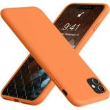Lavderuar iPhone 11 ile Uyumlu İçi Kadife Lansman Silikon Kılıf – Kamera Korumalı, Darbe Emici, Premium Yumuşak Kapak turuncu