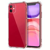 Lavderuar İPhone 11 İle Uyumlu Yüksek Kalite Köşe Korumalı Darbe Emici Yapı Şeffaf Silikon Telefon Kılıfı-SR