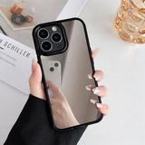 Lavderuar İPhone 12 Pro Max İle Uyumlu Yüksek Kalite Özel Üretim Aynalı Kamera Koruma Çıkıntılı Parlak Kapak Telefon Kılıfı Kılıf-SZR02