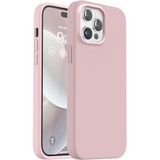 Lavderuar iPhone 13 Pro Max ile Uyumlu İçi Kadife Lansman Silikon Kılıf – Kamera Korumalı, Darbe Emici, Premium Yumuşak Kapak Pudra