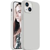 Lavderuar iPhone 13/14 ile Uyumlu İçi Kadife Lansman Silikon Kılıf – Kamera Korumalı, Darbe Emici, Premium Yumuşak Kapak Gri