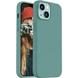 Lavderuar iPhone 14 Plus / 15 Plus ile Uyumlu İçi Kadife Lansman Silikon Kılıf – Kamera Korumalı, Darbe Emici, Premium Yumuşak Kapak Haki