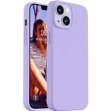 Lavderuar iPhone 14 Plus / 15 Plus ile Uyumlu İçi Kadife Lansman Silikon Kılıf – Kamera Korumalı, Darbe Emici, Premium Yumuşak Kapak Lila