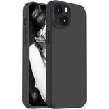 Lavderuar iPhone 14 Plus / 15 Plus ile Uyumlu İçi Kadife Lansman Silikon Kılıf – Kamera Korumalı, Darbe Emici, Premium Yumuşak Kapak Siyah
