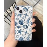Lavderuar IPhone 14 Plus/15 Plus İle Uyumlu UV Baskılı Şeffaf Telefon Kılıfı Premium Malzeme ve Desen Kalitesi PÖFÜDÜ01 (DENİZKABUKU)