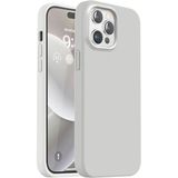 Lavderuar iPhone 14 Pro Max ile Uyumlu İçi Kadife Lansman Silikon Kılıf – Kamera Korumalı, Darbe Emici, Premium Yumuşak Kapak Gri