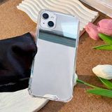 Lavderuar İPhone 15 İle Uyumlu Yüksek Kalite Özel Üretim Aynalı Kamera Koruma Çıkıntılı Parlak Kapak Telefon Kılıfı Kılıf-SZR02