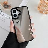 Lavderuar İPhone 16 İle Uyumlu Yüksek Kalite Özel Üretim Aynalı Kamera Koruma Çıkıntılı Parlak Kapak Telefon Kılıfı Kılıf-SZR02