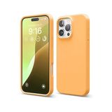 Lavderuar iPhone 16 Pro ile Uyumlu İçi Kadife Lansman Silikon Kılıf – Kamera Korumalı, Darbe Emici, Premium Yumuşak Kapak turuncu