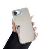 Lavderuar İPhone 16E İle Uyumlu Yüksek Kalite Özel Üretim Aynalı Kamera Koruma Çıkıntılı Parlak Kapak Telefon Kılıfı Kılıf-SZR02