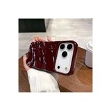 Lavderuar iPhone 17 Pro İle Uyumlu 3D Dalga Efektli Glossy Finish Premium Koruma Kılıfı - Deep Plum