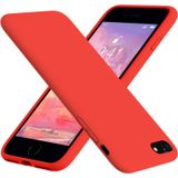 Lavderuar iPhone 7 Plus / 8 Plus ile Uyumlu İçi Kadife Lansman Silikon Kılıf – Kamera Korumalı, Darbe Emici, Premium Yumuşak Kapak Kırmızı