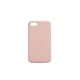 Lavderuar iPhone 7 Plus / 8 Plus ile Uyumlu İçi Kadife Lansman Silikon Kılıf – Kamera Korumalı, Darbe Emici, Premium Yumuşak Kapak Pudra
