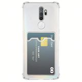 Lavderuar Oppo A9 2020 İle Uyumlu Yüksek Kalite Özel Kartlıklı Şeffaf Telefon Kılıfı – Arka Cepli Cüzdanlı Silikon Koruyucu Kapak, Darbe Emici Esnek TPU, Günlük Kullanıma Uygun SZR03