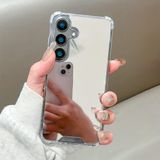 Lavderuar Samsung Galaxy A22 İle Uyumlu Yüksek Kalite Özel Üretim Aynalı Kamera Koruma Çıkıntılı Parlak Kapak Telefon Kılıfı Kılıf-SZR02