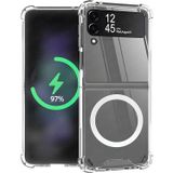 Lavderuar Samsung Galaxy Z Flip 4 Uyumlu Kamera Korumalı Magsafe İle Uyumlu Wireless Şarj Özellikli MGSF001 Şeffaf Kılıf (Şeffaf, Samsung Galaxy Z Flip 4)