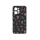 Lavderuar Xiaomi Redmi 12 Uyumlu Karikatür Desenli Telefon Kılıfı – Şık ve Dayanıklı Silikon Koruma, Çizilmelere ve Darbelere Karşı Dayanıklı Siyah Tasarım (flowersdream)