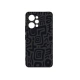 Lavderuar Xiaomi Redmi 12 Uyumlu Karikatür Desenli Telefon Kılıfı – Şık ve Dayanıklı Silikon Koruma, Çizilmelere ve Darbelere Karşı Dayanıklı Siyah Tasarım (labirent)