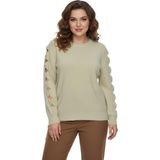 Lavella Kadın Kol Taşlı Modelli Sakallı Triko Kazak BGL-ST05077 - M - L
