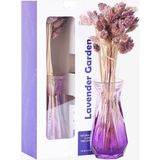 Lavender Garden Çiçekli Cam Vazo ile 100ML Oda Kokusu - Seçenek 1