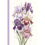 Lavender Iris Bloom Composition Notebook: 6 x 9, 120 Pages, College Ruled, Elegant Journal for Women with a Soft Purple and Cream Watercolor Floral Design for Everyday Writing and Reflection