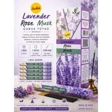 Lavender Rose Musk Çubuk Tütsü Seti - 120 Adet (6 Kutu X 20 Adet) Lavanta Gül Misk Karışımlı İthal Premium Oda Kokusu