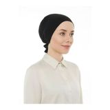 LAVENDER Scarfella İpeksi Dikişsiz Penye Bone - Siyah