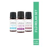 Lavendrose Relax Set 3’lü Uçucu Yağ Aromaterapi Set %100 Saf Ada Çayı Yağı, Nane Yağı, Lavanta Yağı