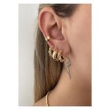 Lavian Accessories Gold Renk 6’lı Burgu Çeşit Küpe Seti