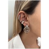 Lavian Accessories Gümüş Renk 2’li Yıldız Zirkon Taşlı Earcuff Seti