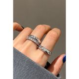 Lavian Accessories Gümüş Shine 3’lü Yüzük Seti (AYARLANABİLİR)