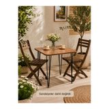 Lavientohome 60x60 BAHÇE,MUTFAK,BALKON MASASI , KAFKAS ÇAM MASA (Sandalyeler dahil değildir)