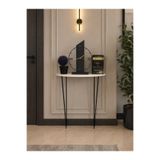 Lavientohome Elips Dresuar 60x18 cm Beyaz Yarım Ay