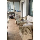 LAVİLLA GARDEN cappuccino rattan bahçe mobilyası balkon takımı