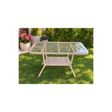 LAVİLLA GARDEN Rattan Balkon & Bahçe Masası | 110×60 cm | 4 mm Camlı