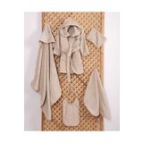 Lavin %100 COTTON ERKEK BEBEK YENİ DOĞAN HEDİYELİK BORNOZ SETİ