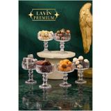Lavin 6'lı Cam Ayaklı Kahve Yanı Lokumluk Kahvaltılık Kase Sunumluk (75 ML)