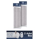 Lavine (2 Adet) Sprey Mop Temizlik Seti %100 Mikrofiber Yedek Bezi