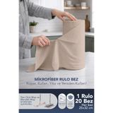 Lavine (20'li Rulo) %100 Mikrofiber Temizlik Bezi 25x32 Büyük Ebat 4XL Kopar Kullan Çok Amaçlı - BEJ