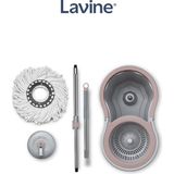 Lavine 360 Ultra Mop Premium Temizlik Seti 16LT ”gri” Döner Başlıklı Paslanmaz Çelik Saplı