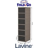 Lavine Fold&go Çok Amaçlı 6 Katlı Katlanabilir Taşınabilir Portatif Organizer Ayakkabılık "toprak" - Kahverengi