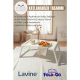 Lavine Fold&Go Katlanır Sehpa Tablet - Bilgisayar Sehpası Yatak Üstü Kahvaltı Masası