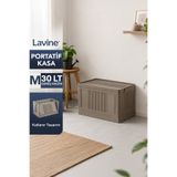 Lavine ”MEDIUM” Portatif Organizer Kasa 30 LT Kapaklı, Katlanır, İstiflenebilir Çok Amaçlı Depolama Kutusu