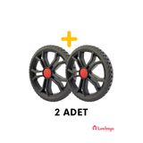 LAVİNGER 2 Adet Takmatik Pazar Arabası Yedek Tekeri Mekanizmalı (BÜYÜK) 17 Cm.