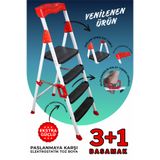 Lavinger Elegance 3+1 Geniş Basamaklı Kolay Taşıma Aparatlı Merdiven Kaliteli Paslanmaz