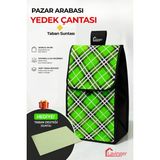 Lavinger Pazar Arabası Yedek Çantası Taban Suntası Hediye ! - Yeşil