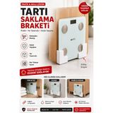 Lavinger Yapışkanlı Tartı Saklama Braketi 2'li Set | Tartı Düzenleyici Duvar ve Dolap Içi Askısı Çok Amaçlı Yerden Tasarruf Sağlayan Plastik Tutucu Delmeden Montaj Baskül Düzenleyici - Beyaz