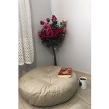Lavinia Puf Bej Rengi Yuvarlak Mini Yer Pufu Yer Minderi